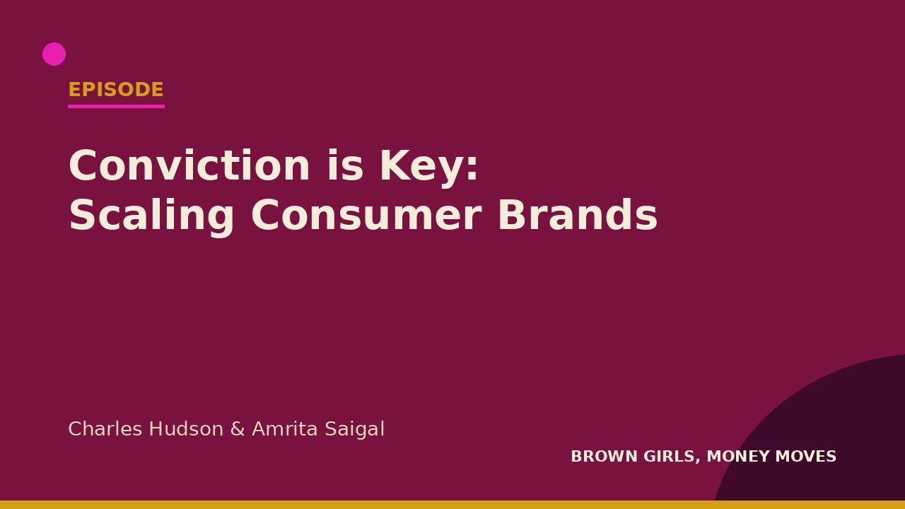 Conviction is Key — Scaling Consumer Brands with Charles Hudson (Precursor Ventures) and Amrita Saigal (Kudos, Saathi, GoogleX)