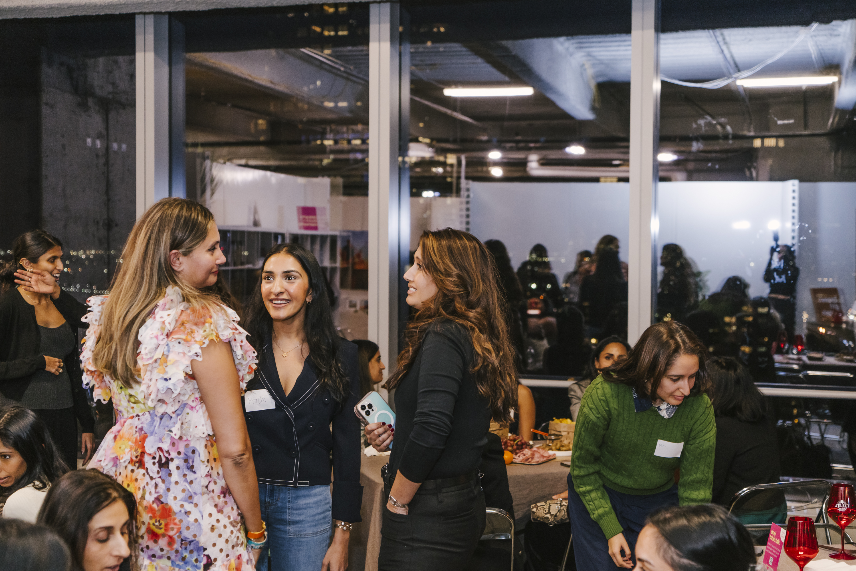 Two Brown Girl Angels in conversation at the SickKids fundraiser — the community side of the founder rooms