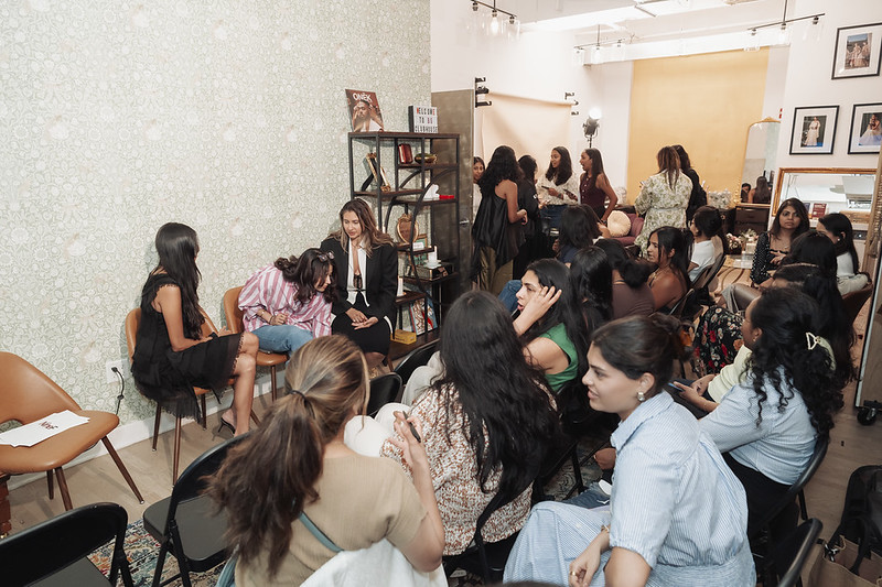 A three-woman panel at a Brown Girl Angels event